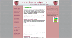 Desktop Screenshot of bon-cadeau.nl